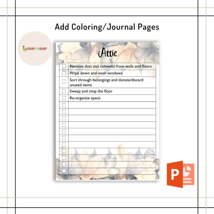 Floral Spring Cleaning Planner